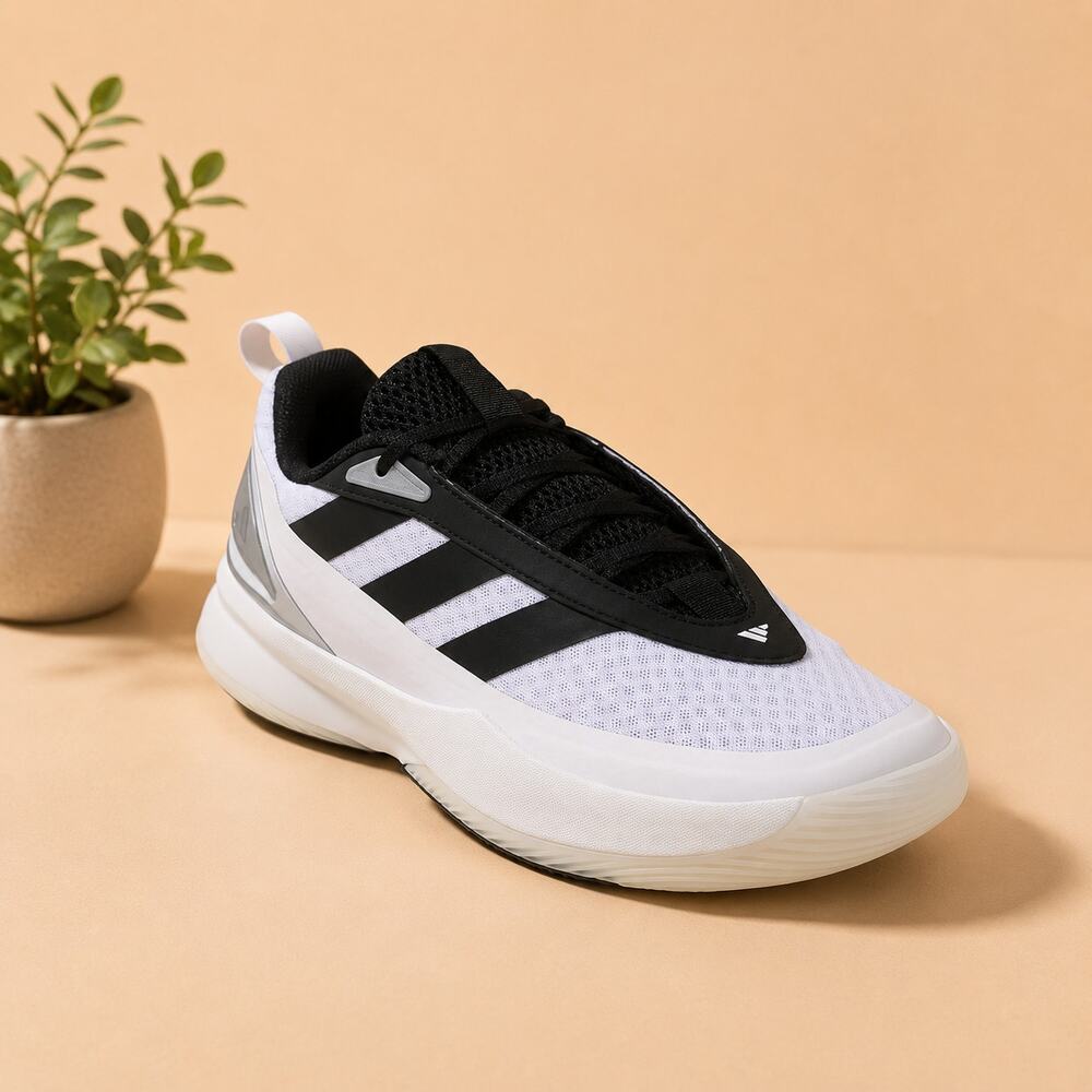 NWT Adidas Unisex-Adult Front Court, White Black White,  Size 11 